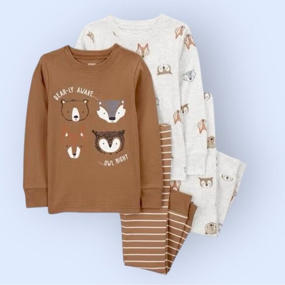 Carters 4 Pc Pajama Set — Woodland Creatures - Picture 1 of 9